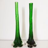 Pair of Murano glass soliflores