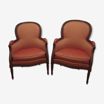 Lot of 2 Louis XVI style armchairs