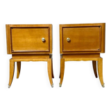 Pair of light wood bedside tables 1950