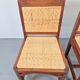 Dutch Art Deco Haagse School Oak and Rattan Webbing Chairs, 1930s, Set of 2