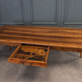 Farmhouse table walnut legs deer early nineteenth 1 drawer 208 cm