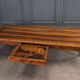 Farmhouse table walnut legs deer early nineteenth 1 drawer 208 cm