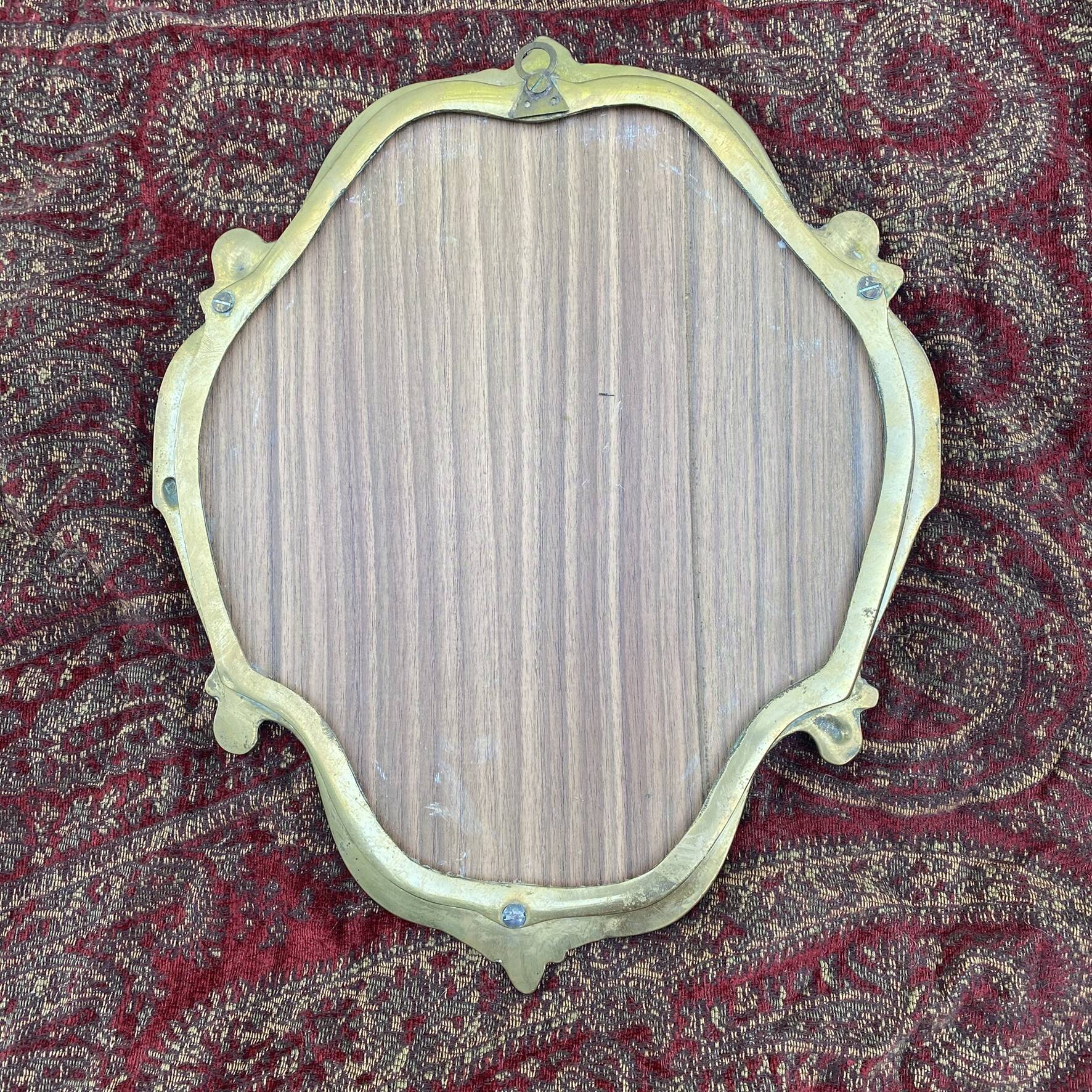 Brass mirror 29.5X35.5 cm
