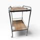 Vintage chrome bar cart/rolling table/tea trolley