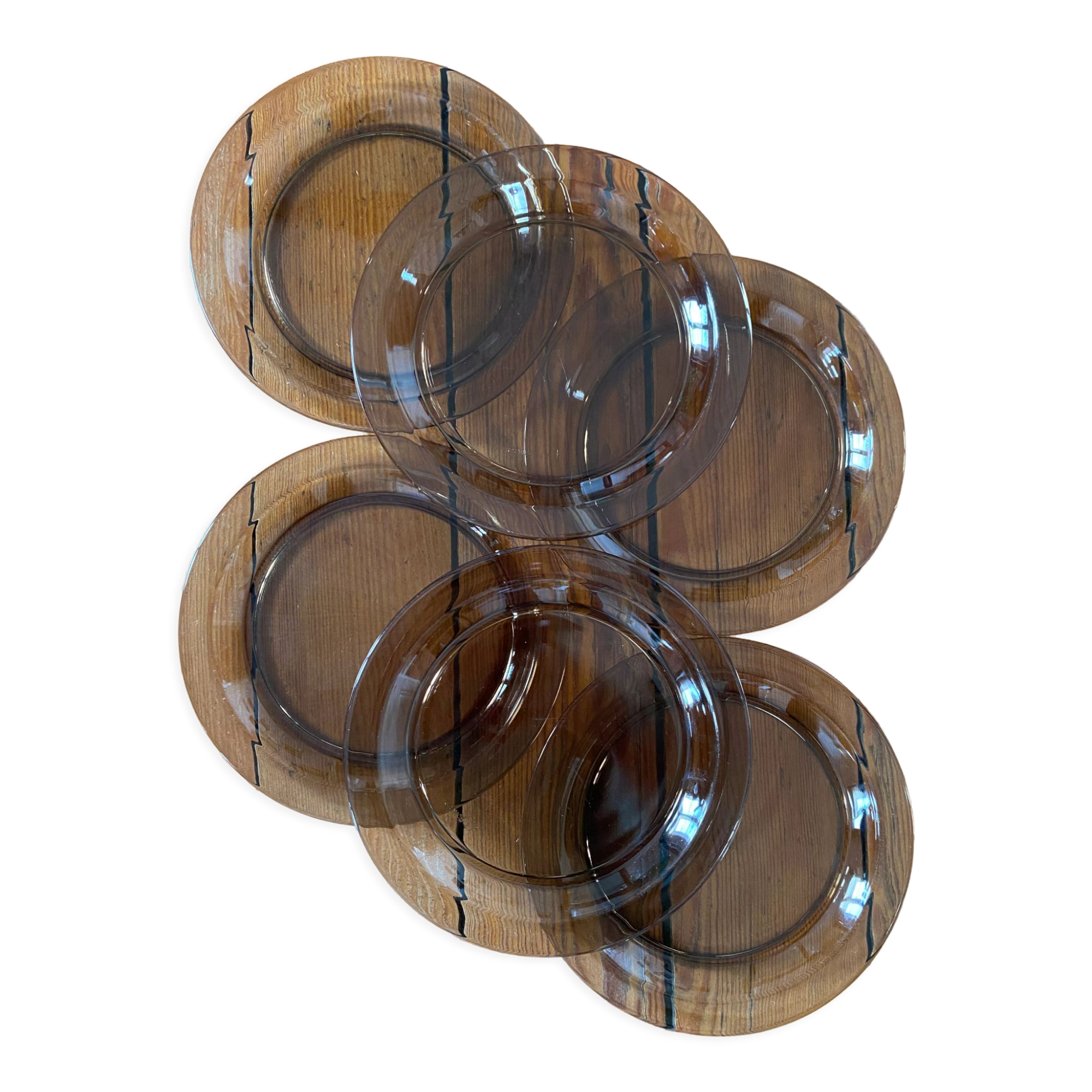 Set of 6 Vereco dessert plates