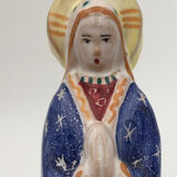 Virgin in polychrome enameled earthenware, 20th century