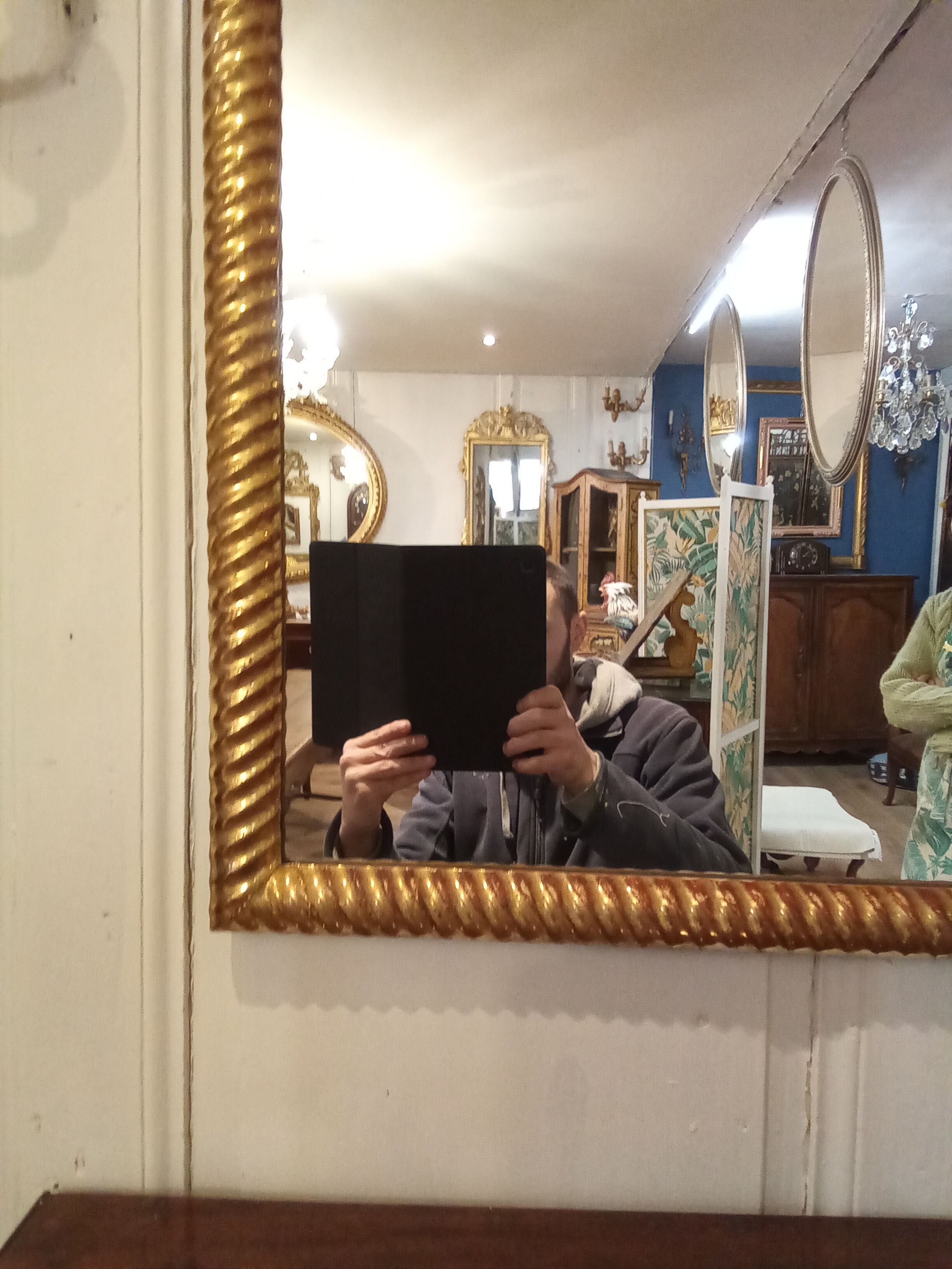 Golden mirror 75x57cm