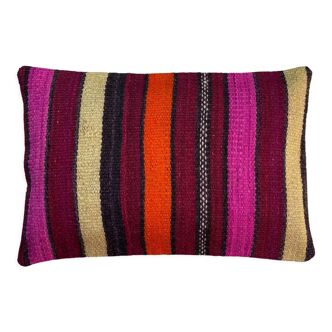 Housse de coussin vintage turque faite à la main, 30 x 50 cm