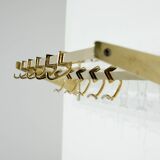 Complete brass coat rack, Italy 1950s.