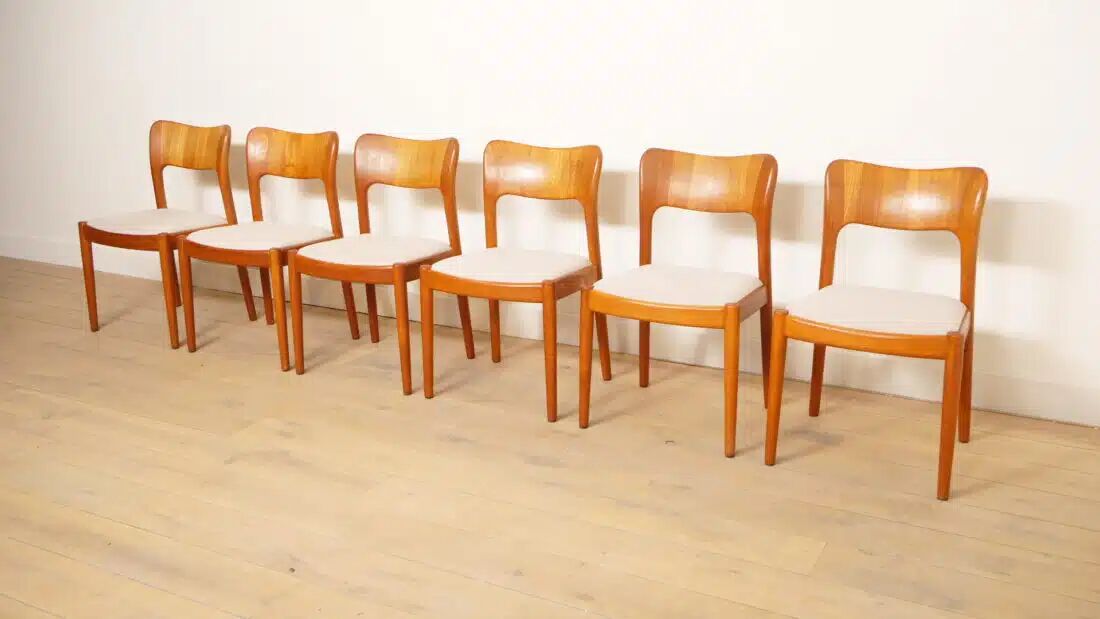 6 x dining chair | John Mortensen | Niels Koefoed | Model Ole | Teak