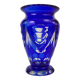 Cobalt blue crystal vase, Czechoslovakia