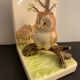 Pair of owl Japanese ceramic book greenhouses, 1980