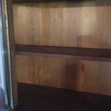 Wall display case for collection or other in wood, glass and brass