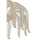 Contemporary Venetian White and Gold Leaves Murano Style Glass Chandelier