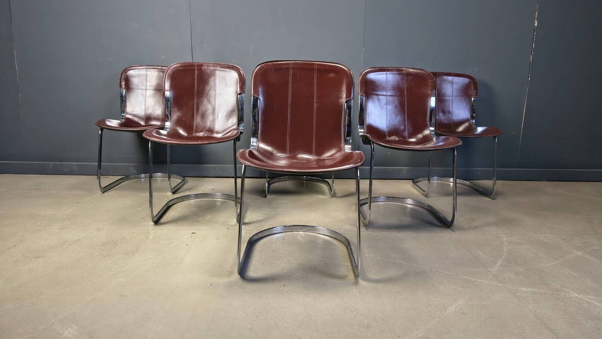 Vintage dining chairs by Cidue, set of 6, 1970s.