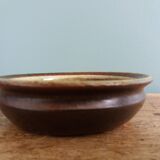 Stoneware bowl signed Fontgombault