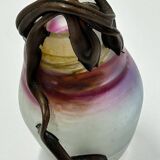 Miniature blown glass vase, Vasile Tubi Vadan, Romania