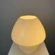 1970s white glass mushroom table lamp