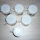 Opaline glass cups decorations OPEL 6 pieces