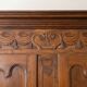 Large antique carved solid wood wardrobe