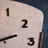 Vintage formica silent wall clock "MC Beige"