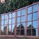 Glass window h141xl263 in oak 4 leaves