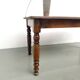 Farm table in solid cherry wood, turned legs, France, around 1900.