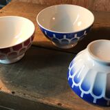 Series of 3 bowls Digoin Sarreguemines