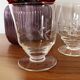 4 engraved wine glasses