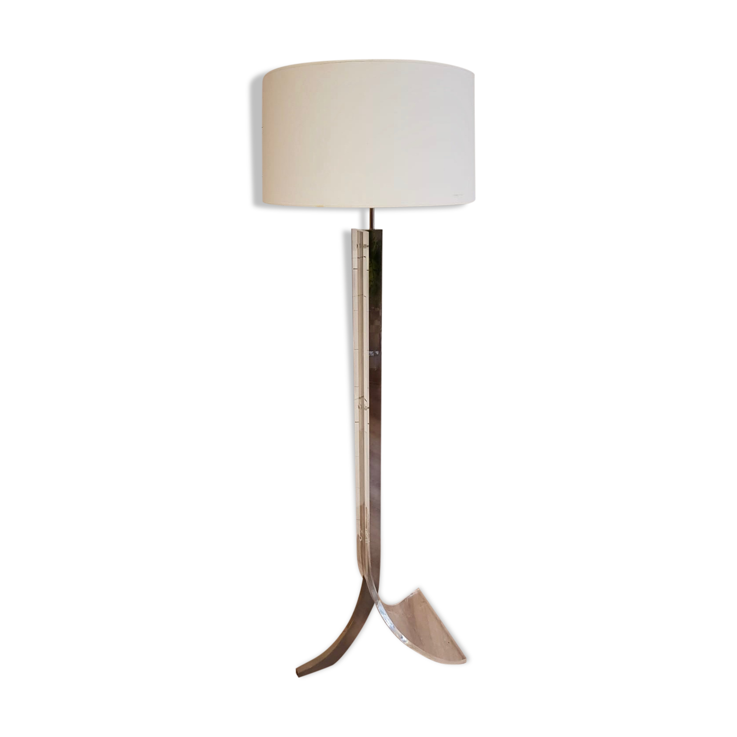 Floor lamp by Philippe Jean, plexiglass and chrome, France 1970
