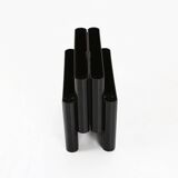 Iconic black magazine rack 4676 by Giotto Stoppino for Kartel, Italy 1970s