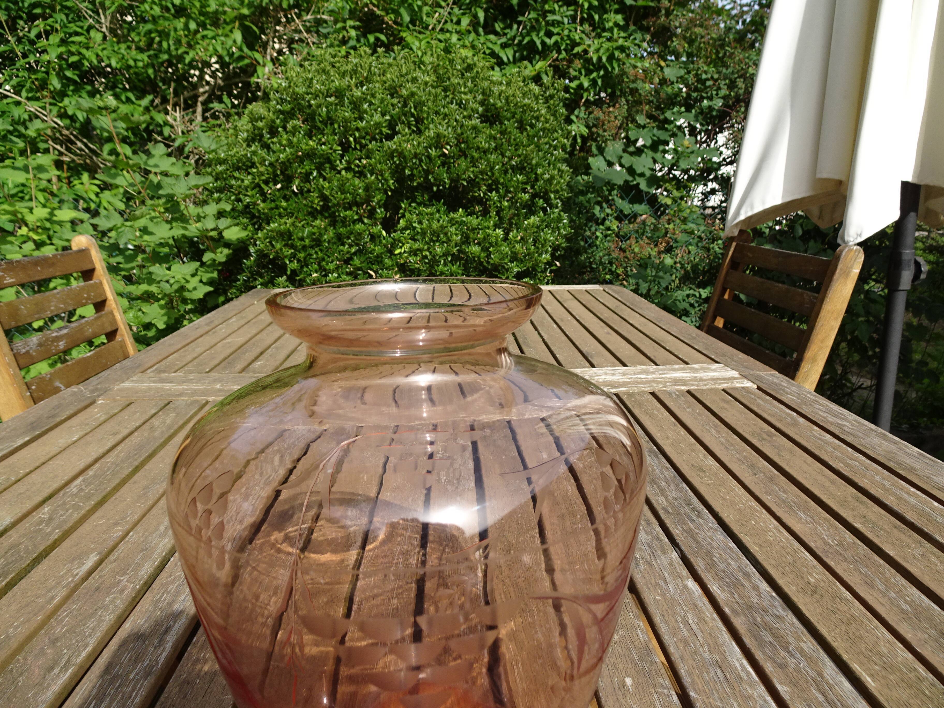 Bohemian glass vase years 40