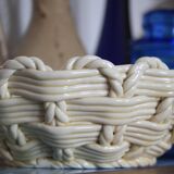 Woven ceramic basket/tray
