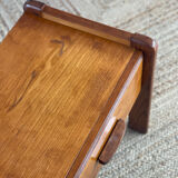 Vintage elm bedside table