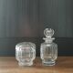 Ensemble de deux flacons ou pots en cristal Baccarat