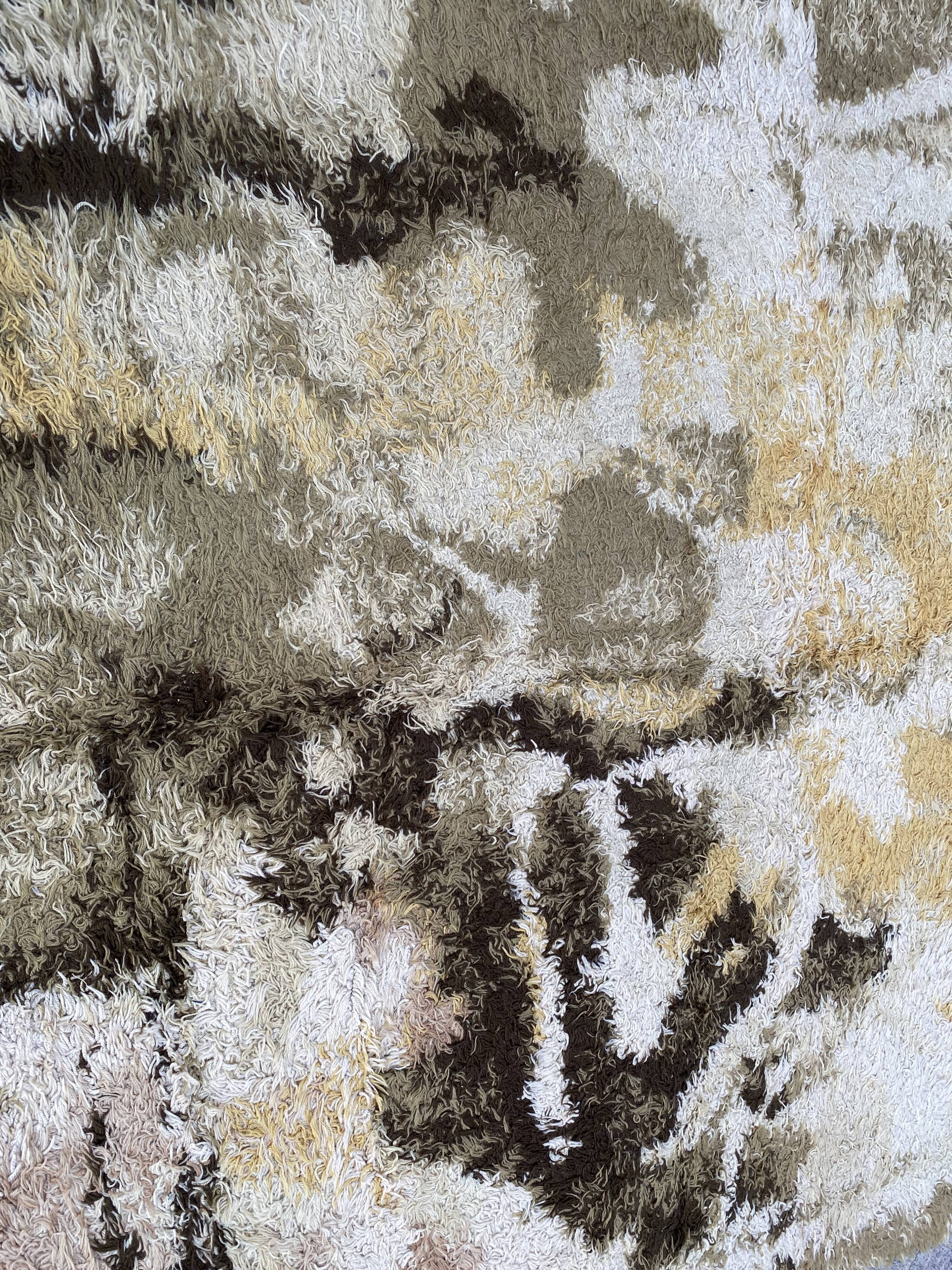 Nice big Scandinavian vintage carpet abstract designs 200x300 cm