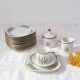 Hackefors coffee service "Ljung Calluna vulgaris" circa 1950 (39 PIECES)