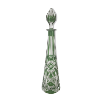 Green crystal decanter