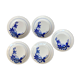 Lot of 5 plates Digoin Sarreguemines model Flora