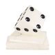 Vintage Alabaster Dice Paperweight Figurine 15cm