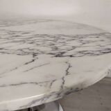 Marble chrome tulip table