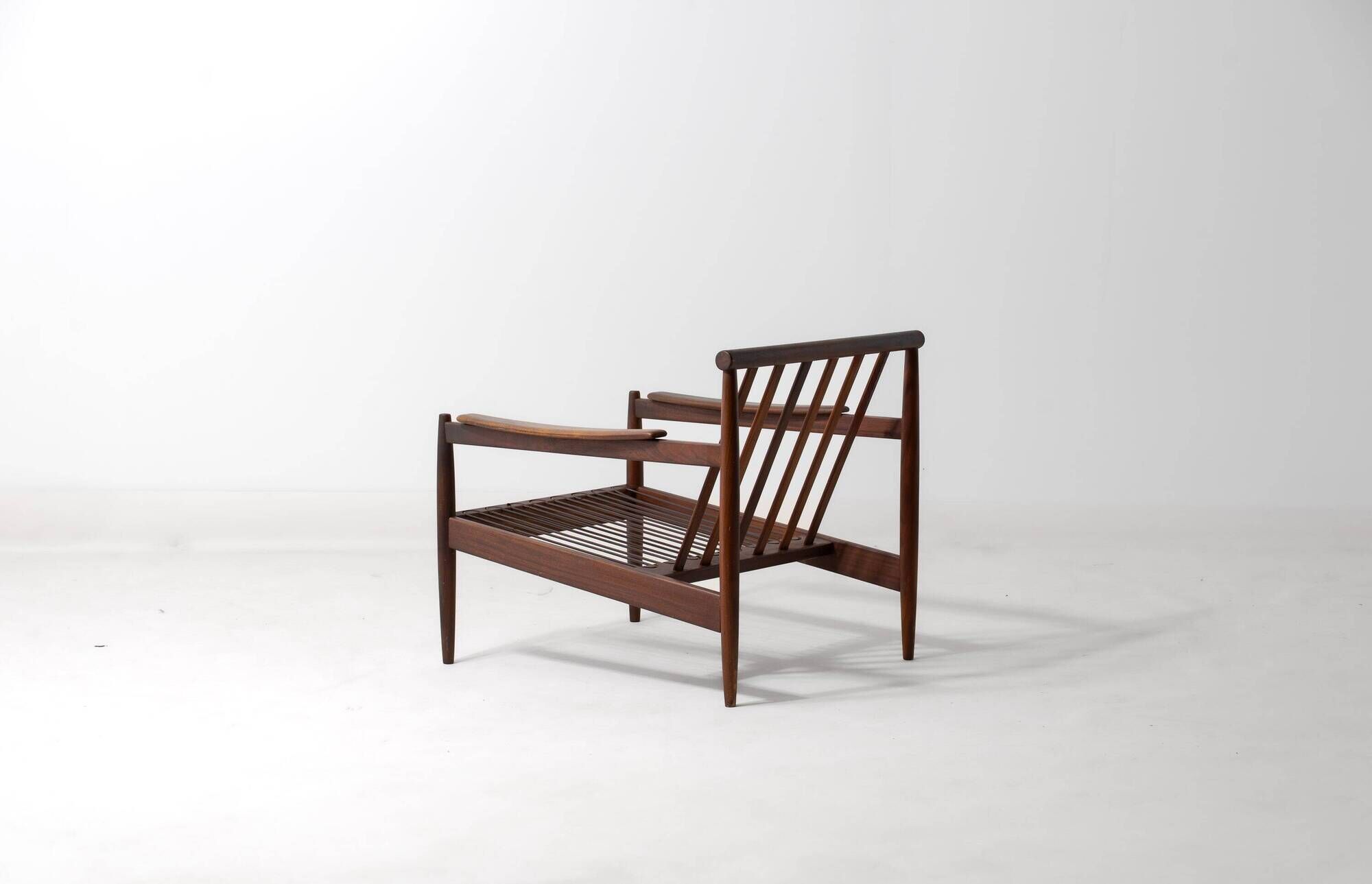 Danish lounge chair in teak and corduroy, 1960s