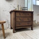 Solid elm aranjou chest of drawers