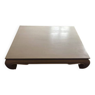 Authentic signed opium teak table