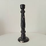 Large antique carved wooden candlestick