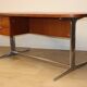 Vintage desk by George Nelson in wood and aluminum, 1960s