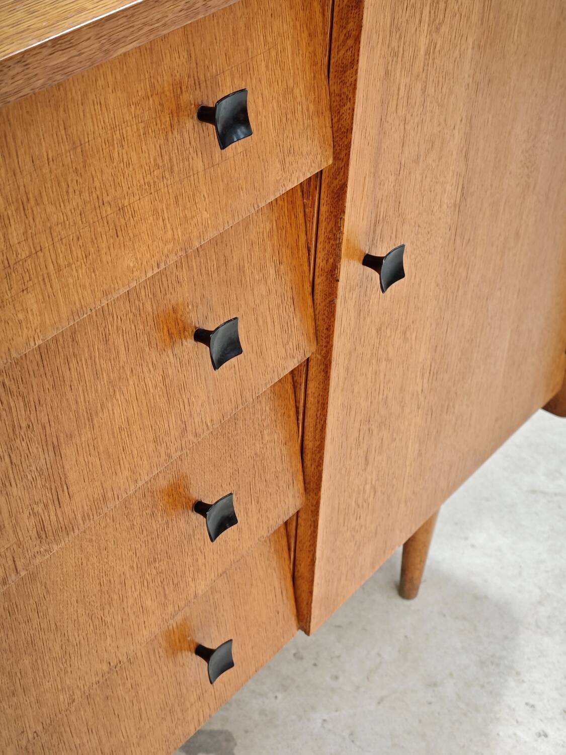 Small sideboard with spindle legs, France 1960