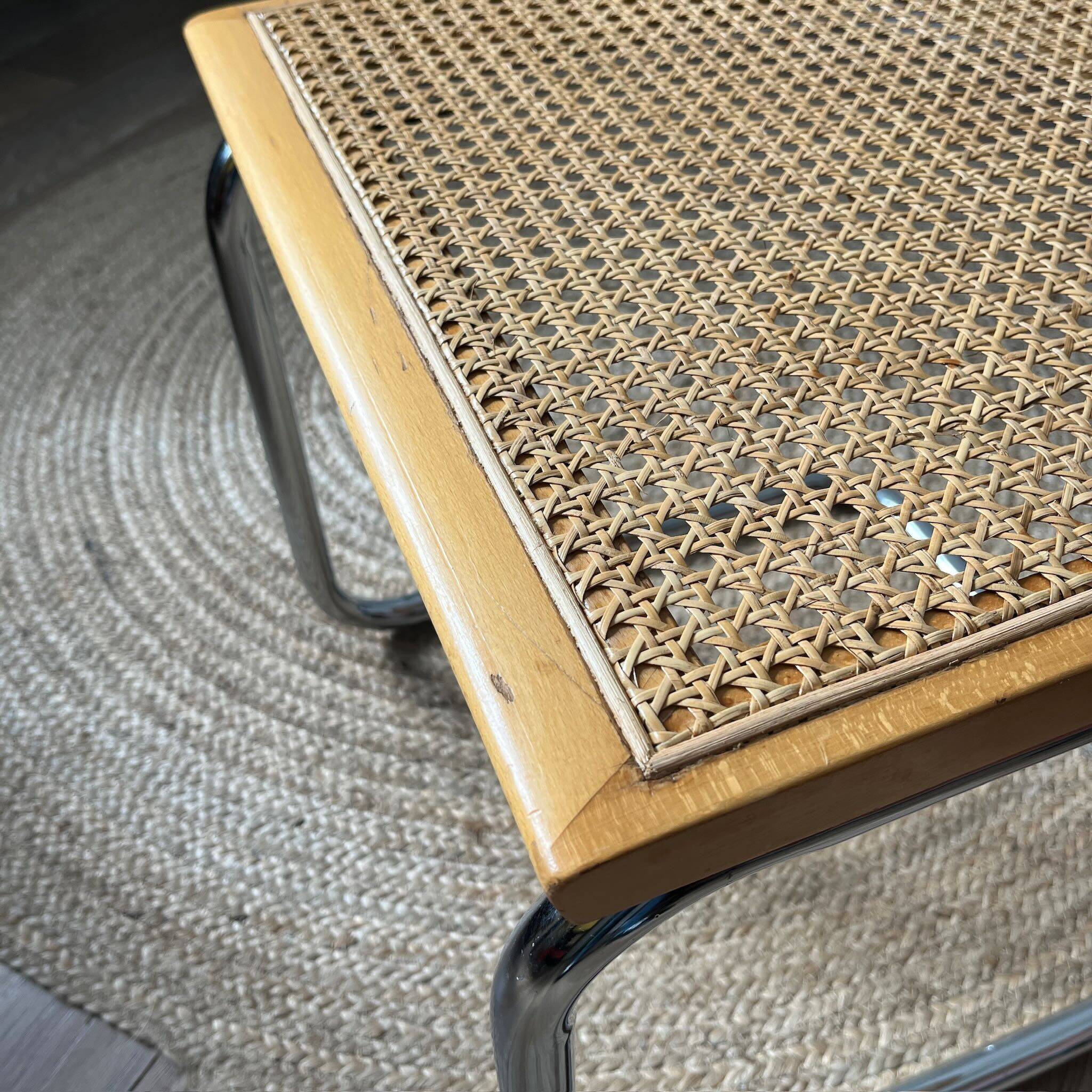 Breuer chair in light wood and cane