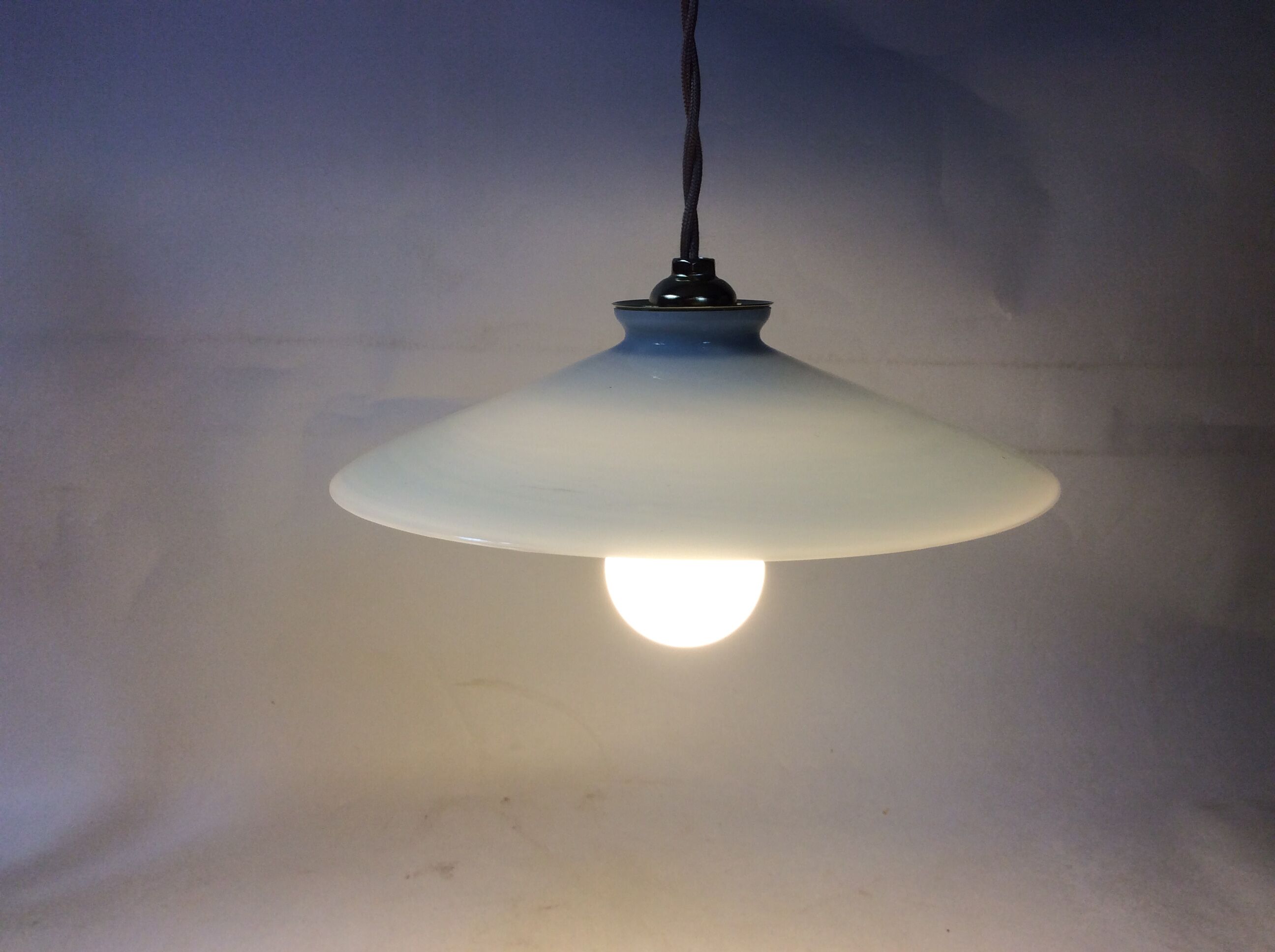 Vintage opaline hanging lamp