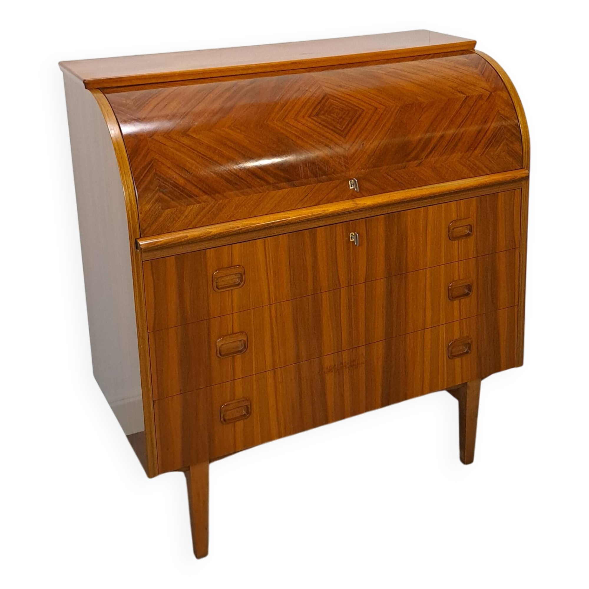 Secretaire bureau uit Zweden met lades, Scandinavisch bureau